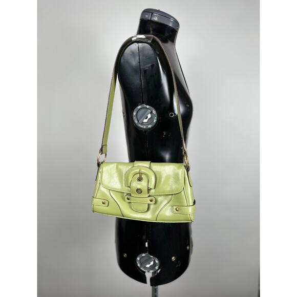 Chartreuse Green Baguette Buckle Purse - Picture 1 of 7